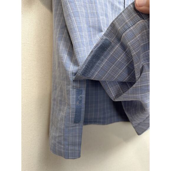 5.11 Tactical Series Shirt Mens XL Blue Plaid Performance Snap Up Lightweight - Picture 6 of 12